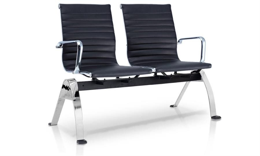 Office Chair LEO-RIB 2 Seat (Black)