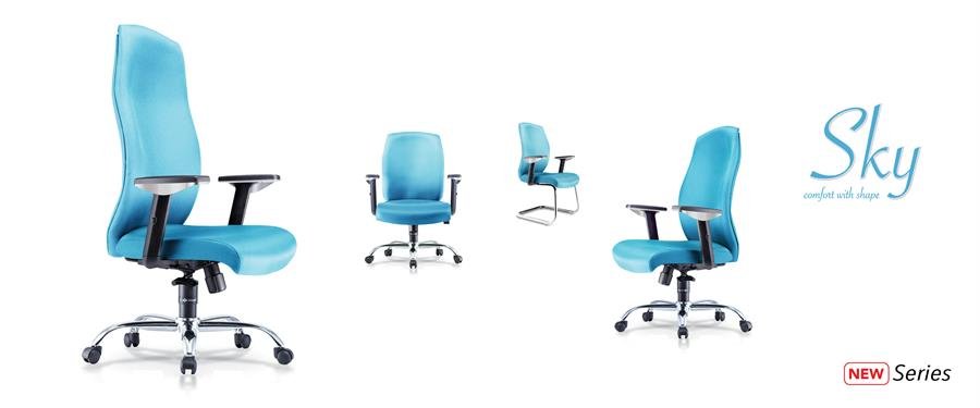Office Chair Sky High Back (LIGHT BLUE)