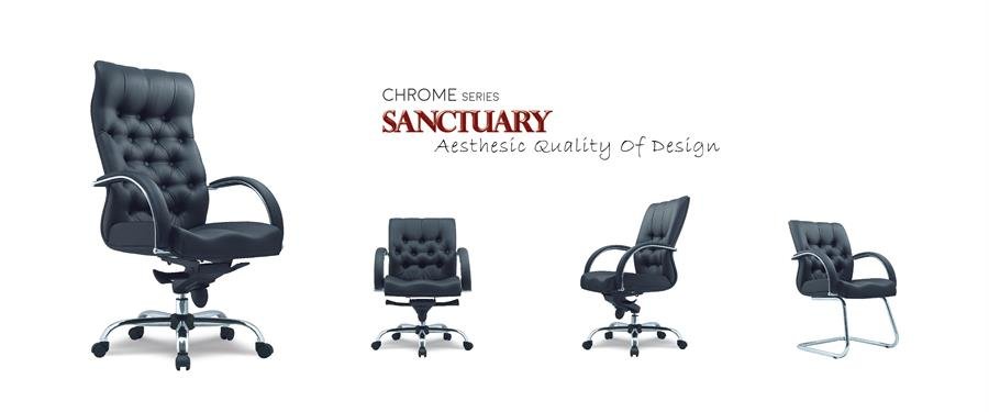 Office Chair Sanctuary-Chrome (Black)