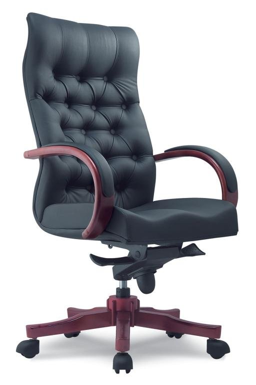 Office Chair Sanctuary-Wooden (Black)