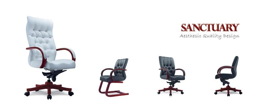 Office Chair Sanctuary-Wooden (Black)