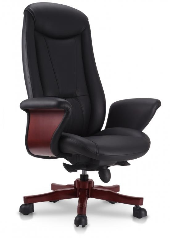 Office Chair Boss (Black & Maroon)