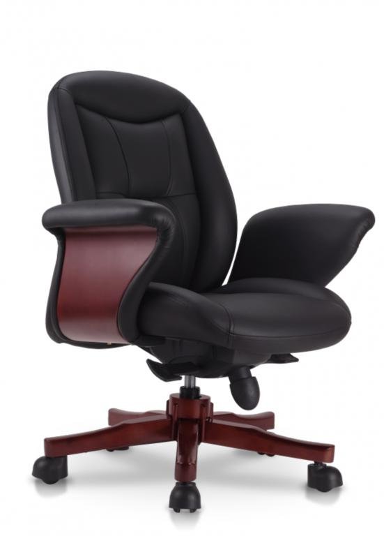 Office Chair Boss (Black & Maroon)