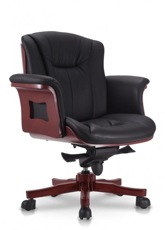 Office Chair Boss (Black & Maroon)
