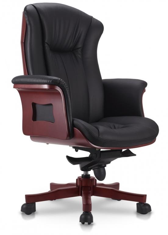 Office Chair Boss (Black & Maroon)