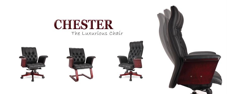 Office Chair Chester (Black & Maroon)