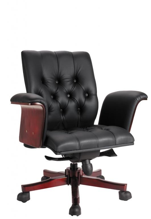 Office Chair Chester (Black & Maroon)
