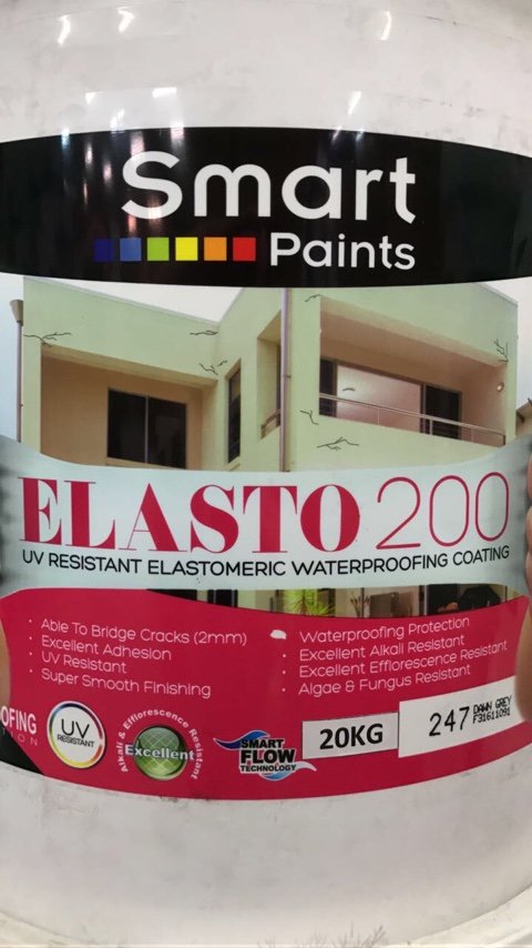 Smart Paints Elasto 200 UV Resistant Elastomeric Waterproofing Coating