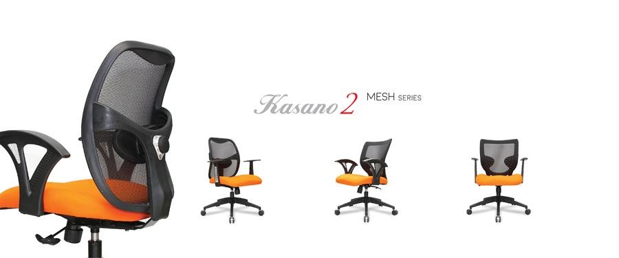 Office Chair Kasano 2 (Black & Orange)