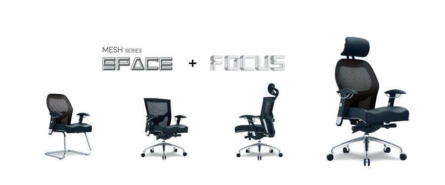 Office Chair Space & Focus (Black)