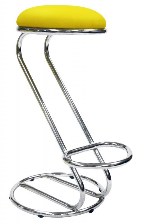 Office Chair Barstool (Yellow)