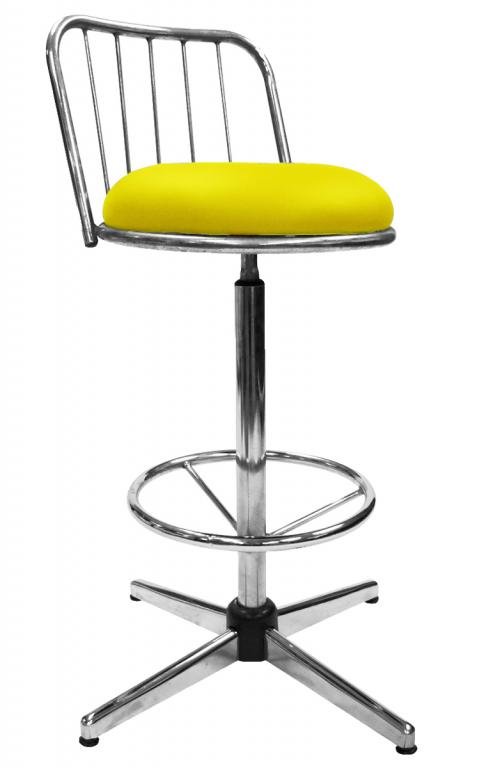 Office Chair Barstool (Yellow)