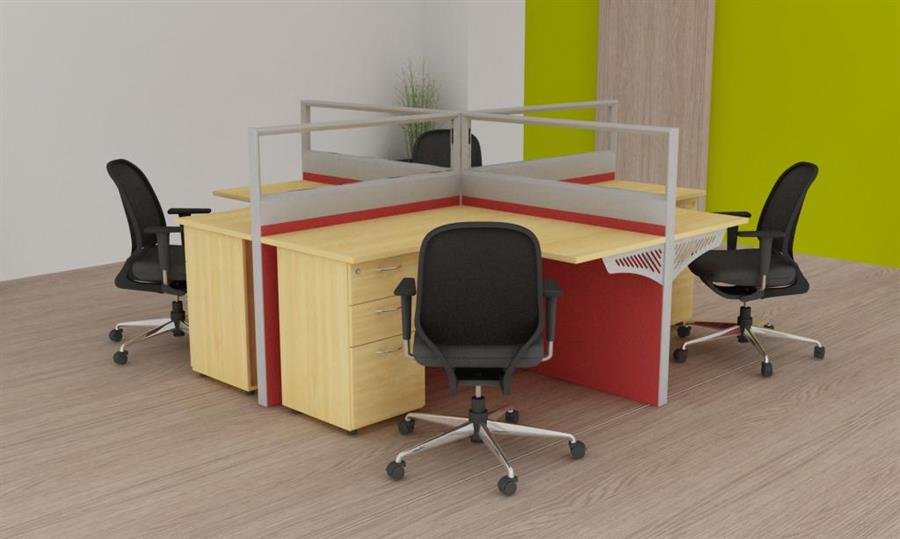 Office Desk/workspace Cluster of 4