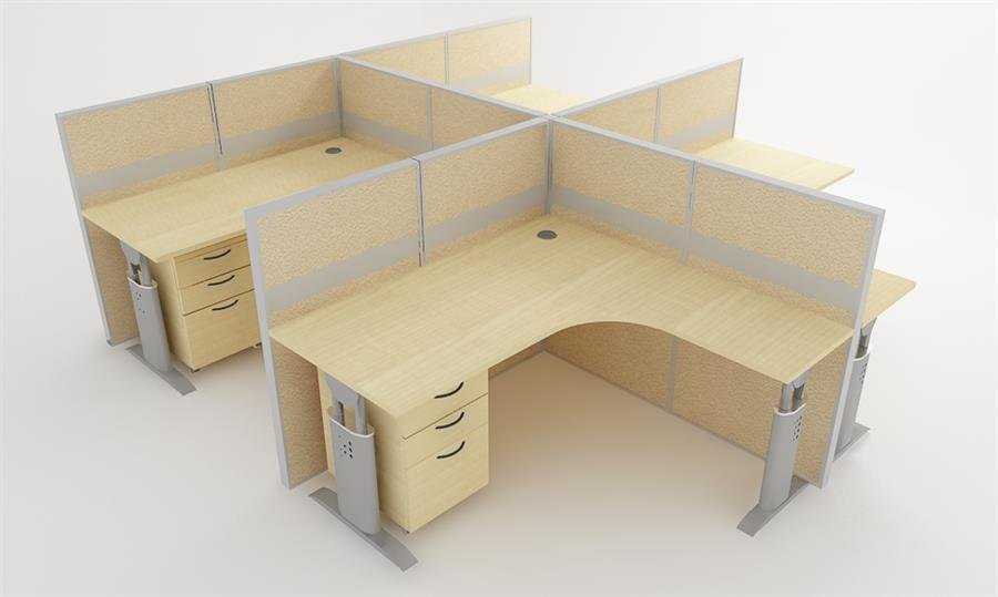 Office Desk/workspace Cluster of 4