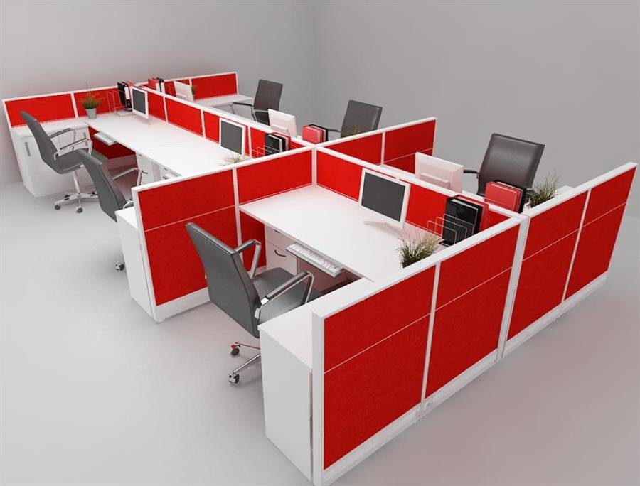 Office Desk/workspace Cluster of 6