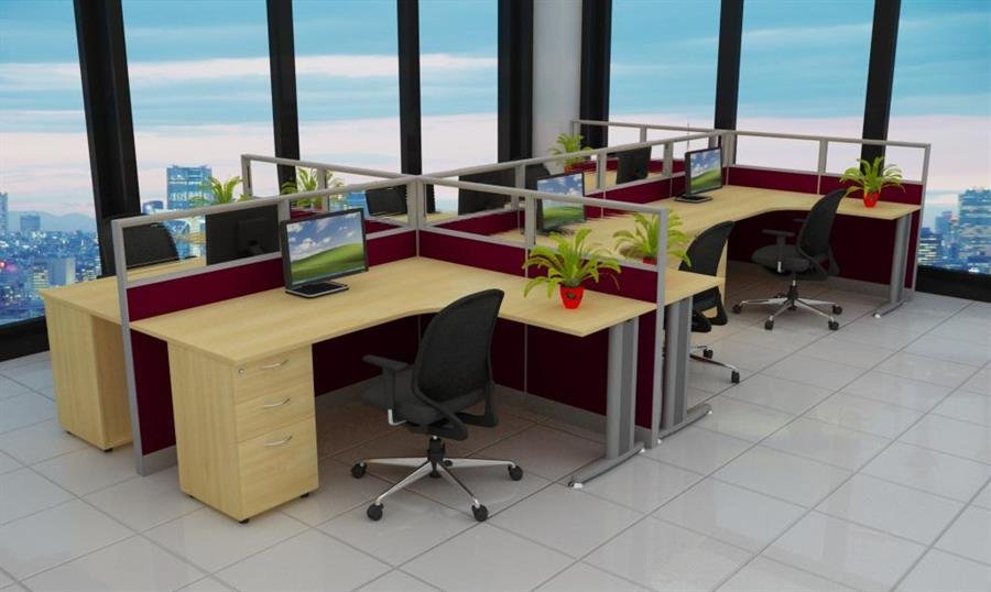 Office Desk/workspace Cluster of 6