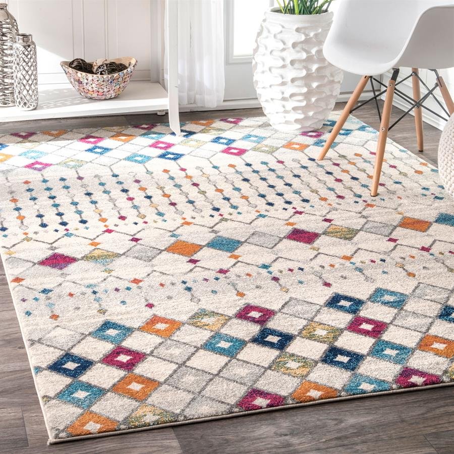nuLOOM Geometric Moroccan Beads Trellis Fancy Multi Rug (8' x 10') - Multi (Pre-Order) [RG364]
