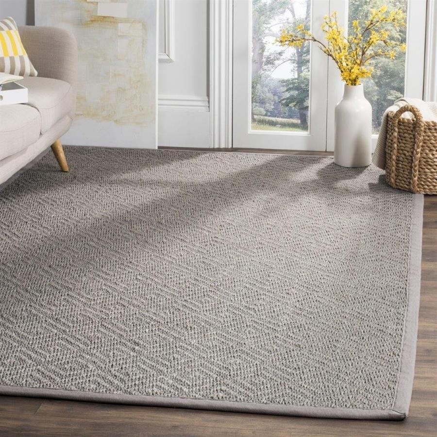 Safavieh Natural Fiber Contemporary Geometric Jute Light Grey (Pre-Order) [RG335]