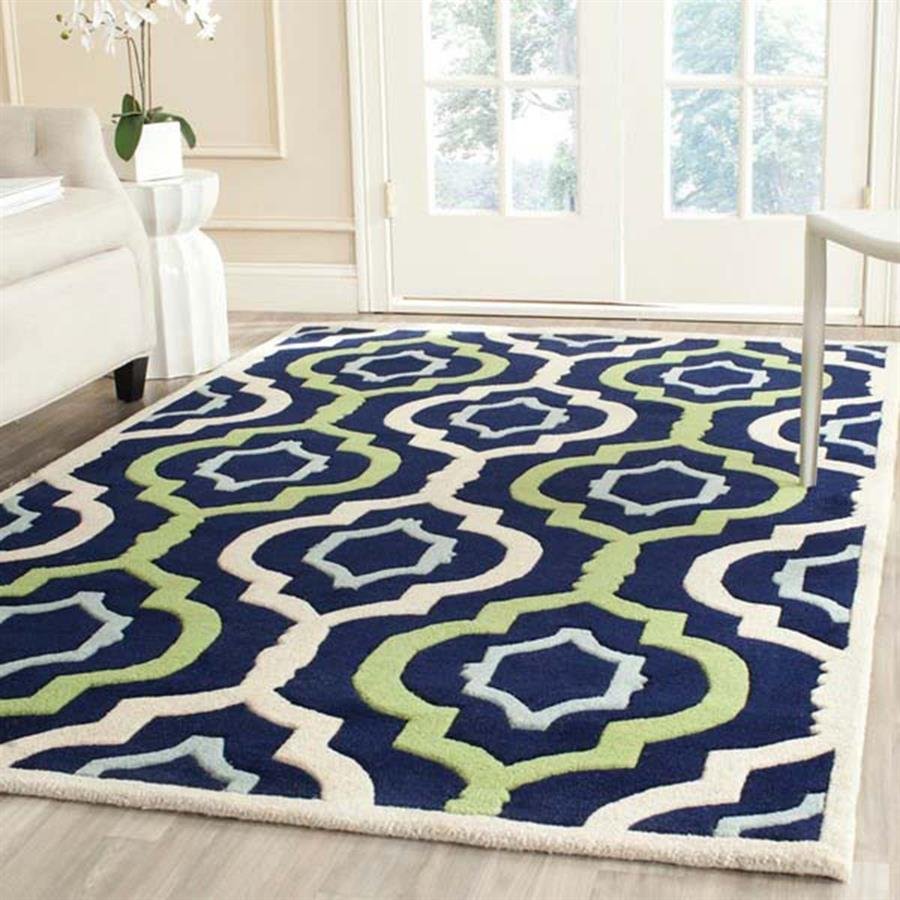 Safa Handmade Moroccan Chatham Contemporary Dark Blue Rug (Pre-Order) [RG291]