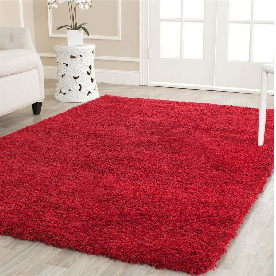Safa California Cozy Solid Red Shag Rug (Pre-Order) [RG290]