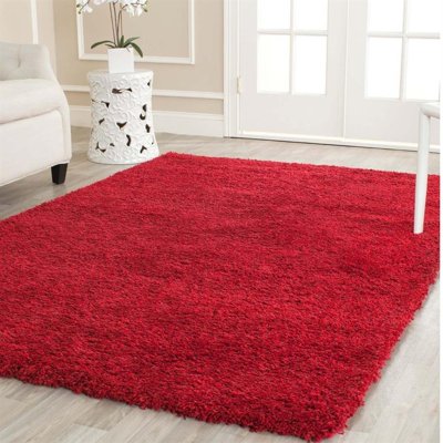 Safa California Cozy Solid Red Shag Rug (Pre-Order) [RG290]