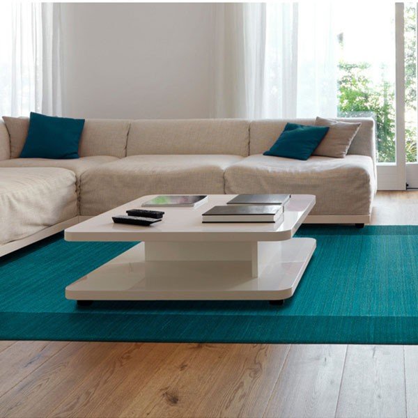 Safa Borders Hand-Tufted Turquoise Rug (Pre-Order) [RG282]