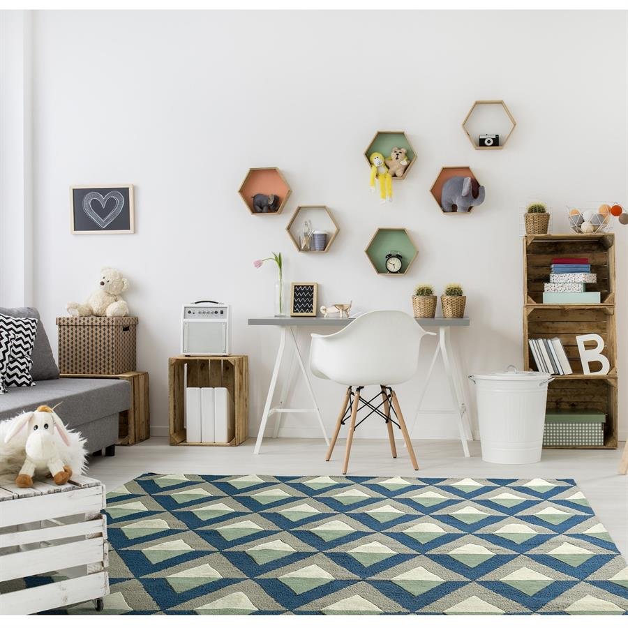 Trends Mid-Century Blue Hand Tufted Rug (Pre-Order) [RG280]