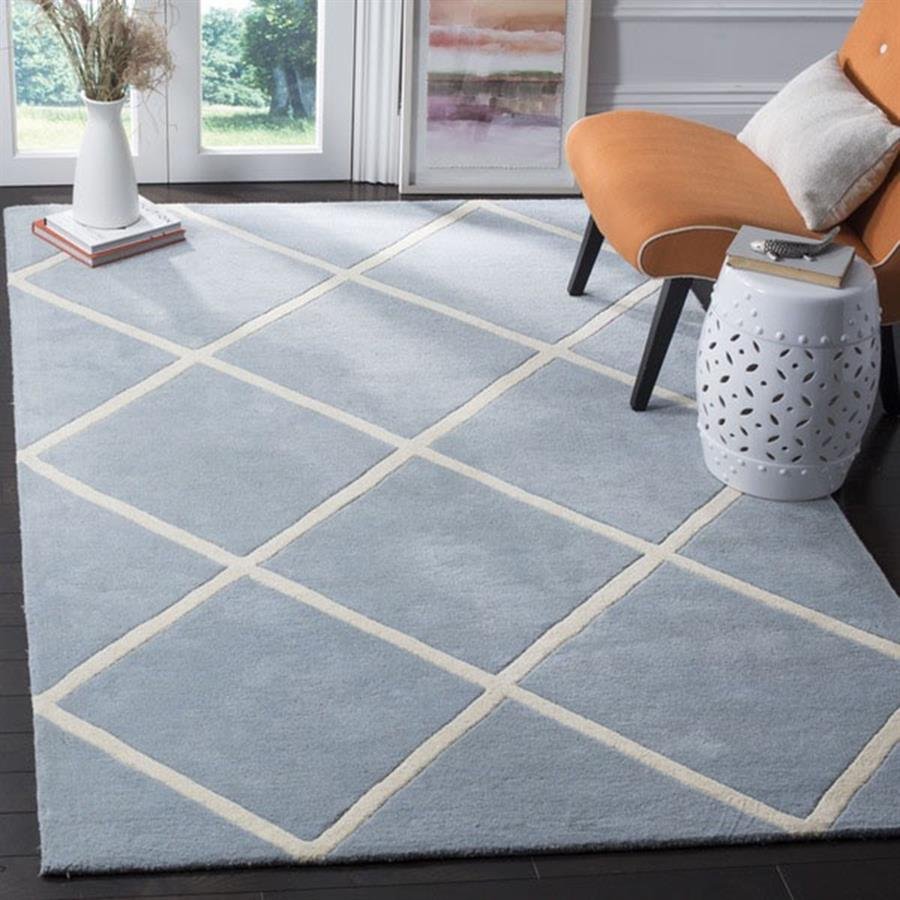 Safa Handmade Moroccan Blue Thick-Pile Wool Rug (Pre-Order) [RG267]