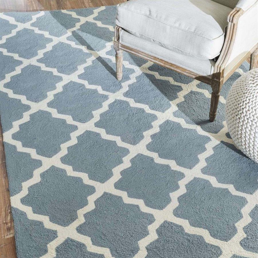 Nio Hand Hooked Fiona Light Blue Rug (Pre-Order) [RG216]