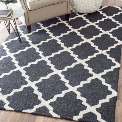 Nio Hand Hooked Fiona Dark Grey Rug (Pre-Order) [RG214]