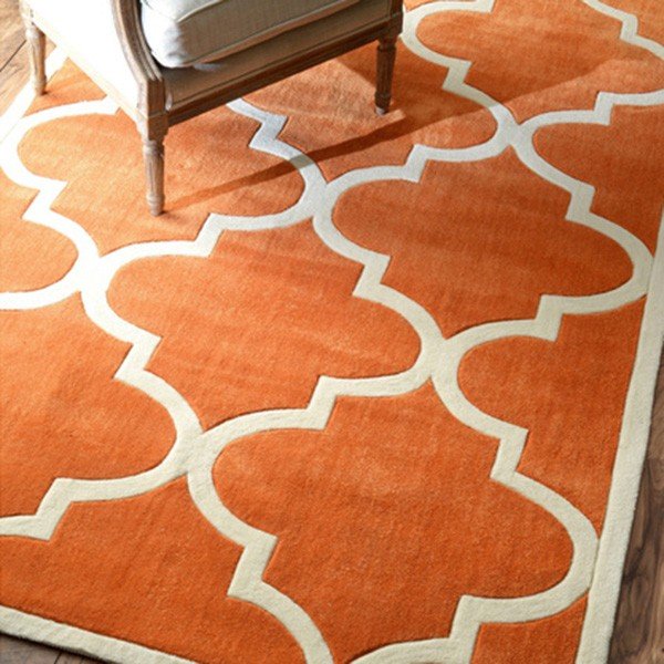 Safa Luna Morrocan Trellis Orange Rug (Pre-Order) [RG206]
