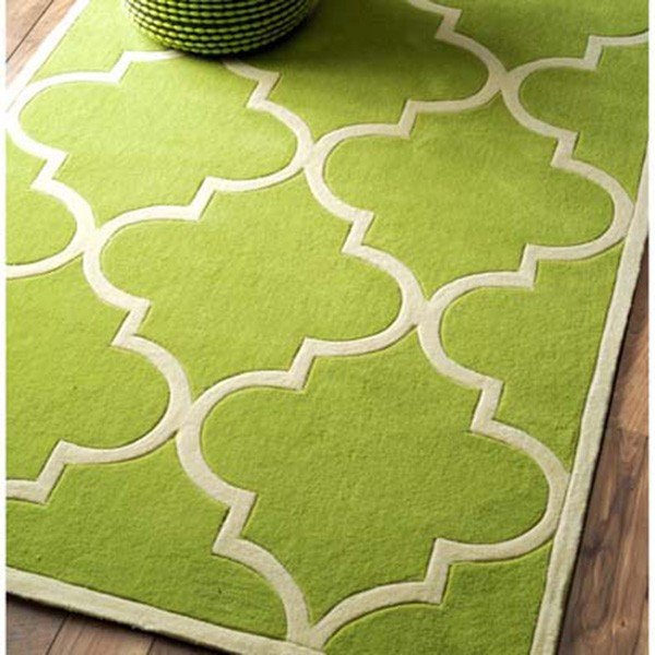 Safa Luna Morrocan Trellis Green Apple Rug (Pre-Order) [RG205]