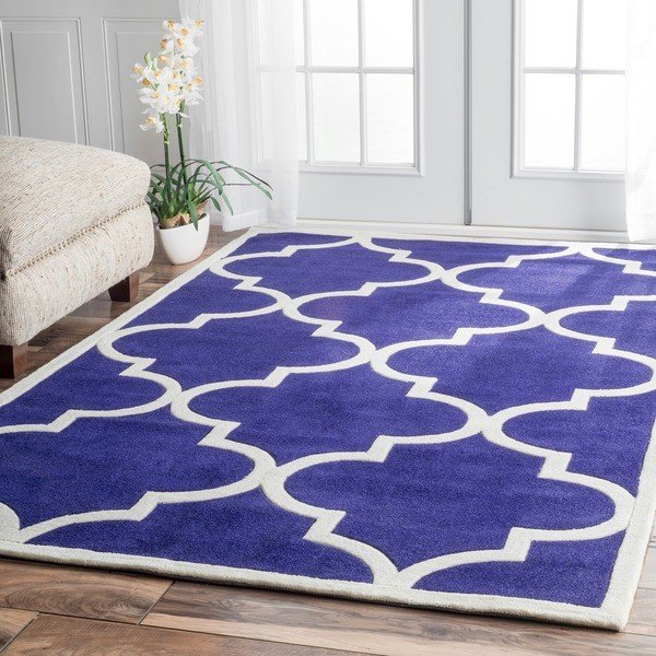 Safa Luna Morrocan Trellis Blue Rug (Pre-Order) [RG204]
