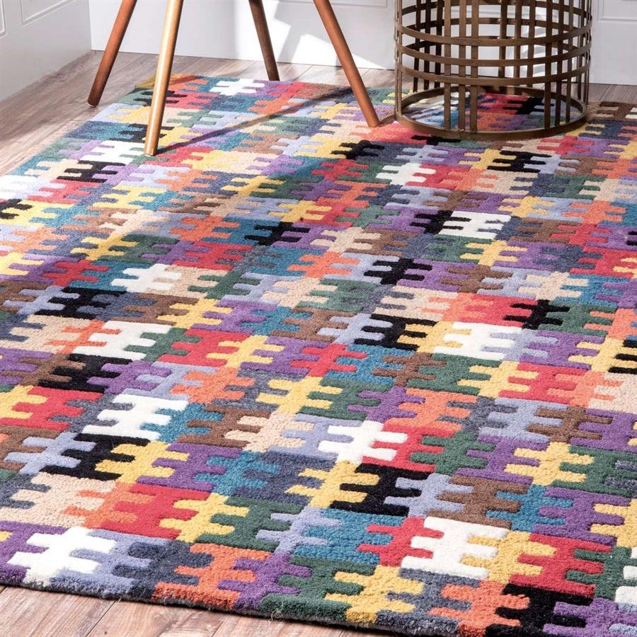 Safa Potomac Hand Tufted Riveted Jigsaw Fragments Rug (Pre-Order) [RG198]