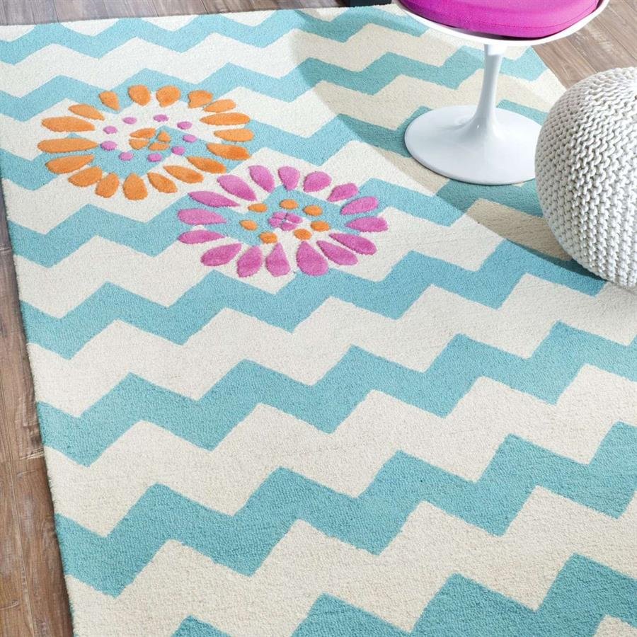 Safa Tuscan Floral Chevron Sea Rug (Pre-Order) [RG194]