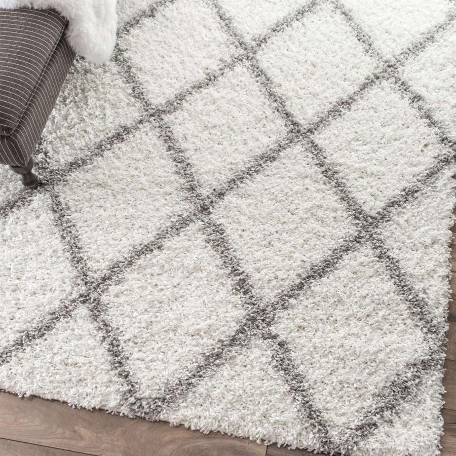 Safa Bermuda Easy Shag White Lattice Rug (Pre-Order) [RG182]