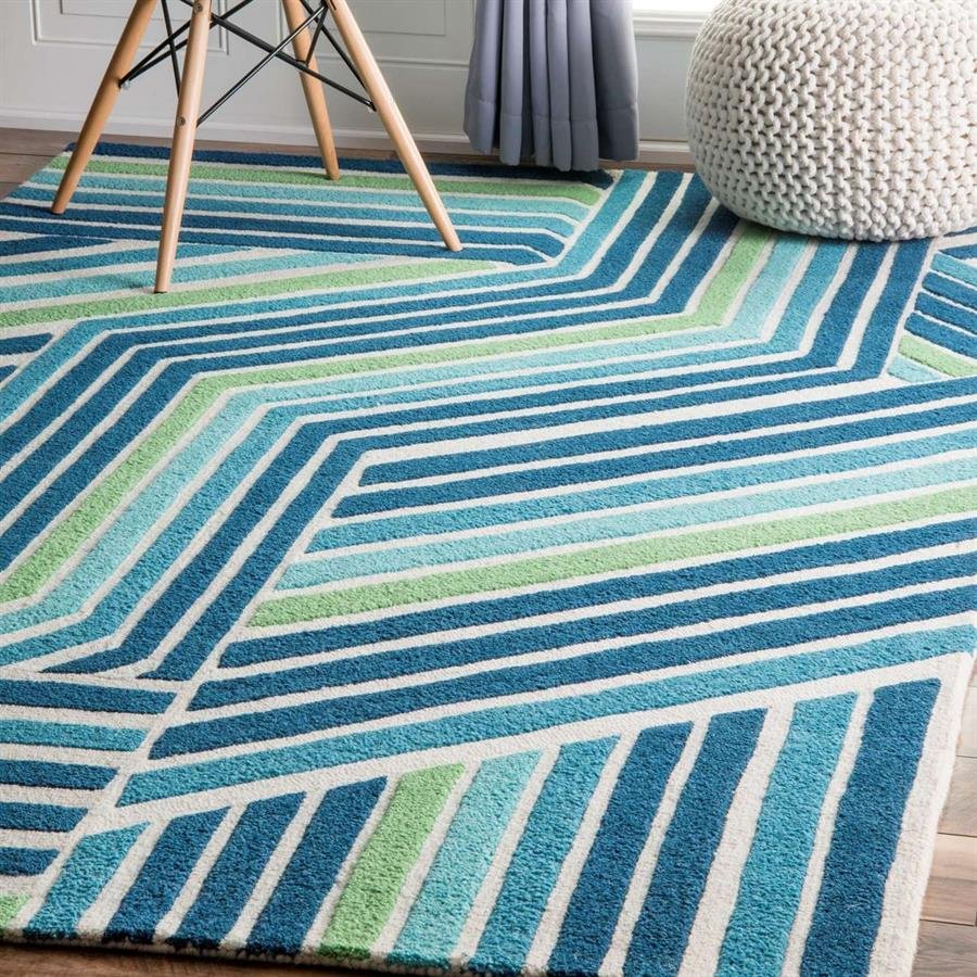Rafa Thomas Paul Hand Tufted Vector Stripes Rug (Pre-Order) [RG169]