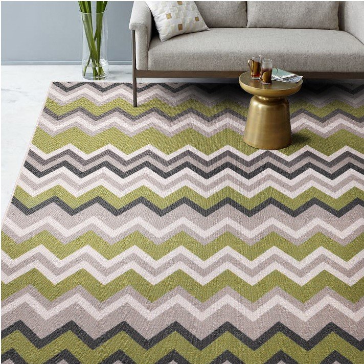 Simplicity Chevron Green Rugs (Pre-Order) [RG154]