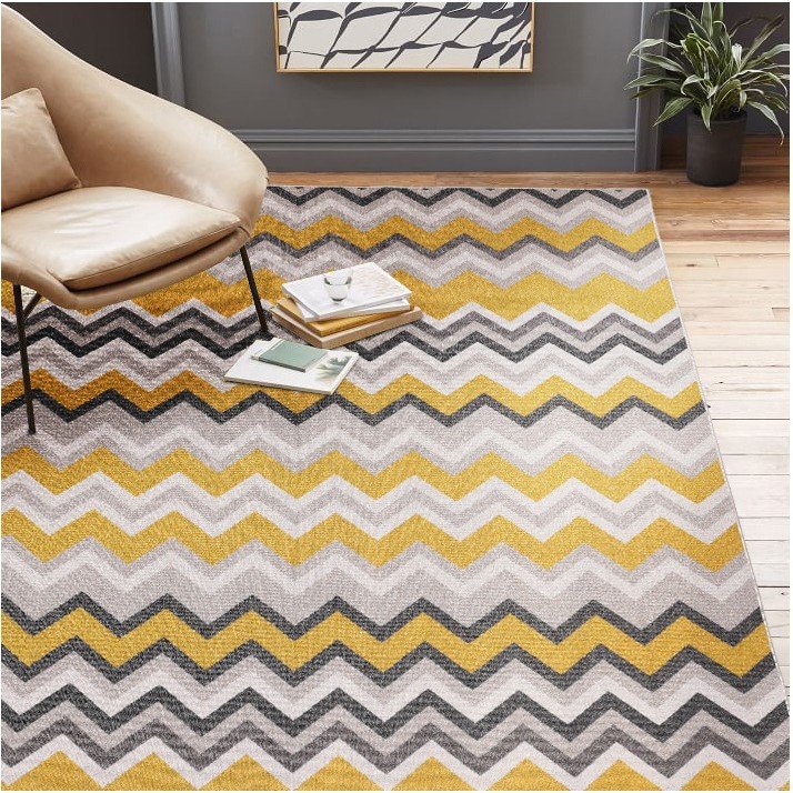 Simplicity Chevron Yellow Rugs (Pre-Order) [RG153]
