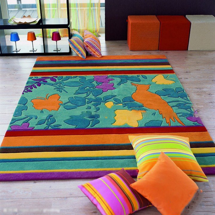 Chloe Colorful Floral Handmade Rugs (Pre-Order) [RG143]