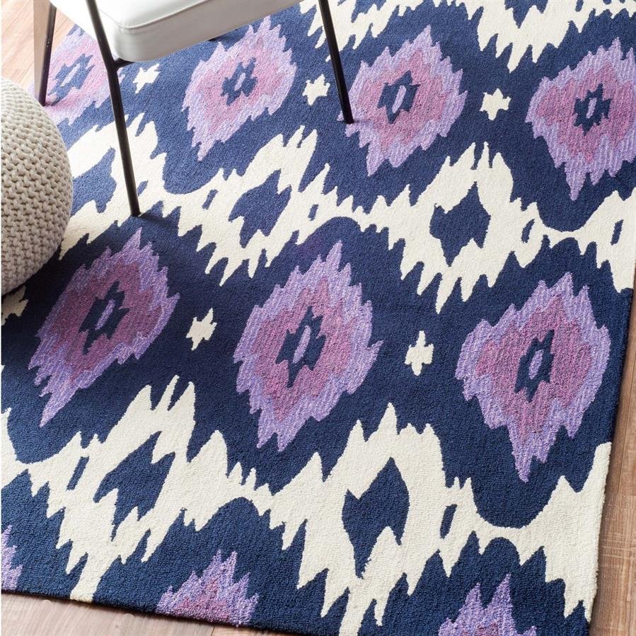 Fellice Handmade Modern Ikat Purple Rug (Pre-Order) [RG140]