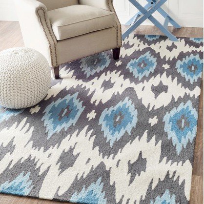 Fellice Handmade Modern Ikat Grey Rug (Pre-Order) [RG139]