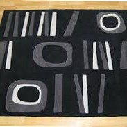Nichee Geo Black Rugs (Pre-Order) [RG134]