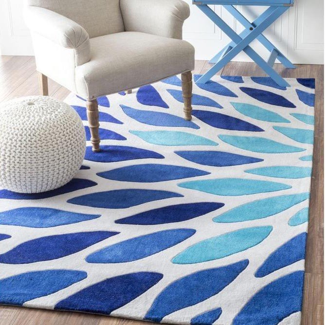 Modernme Freshie Blue Petals Rugs (Pre-Order) [RG133]