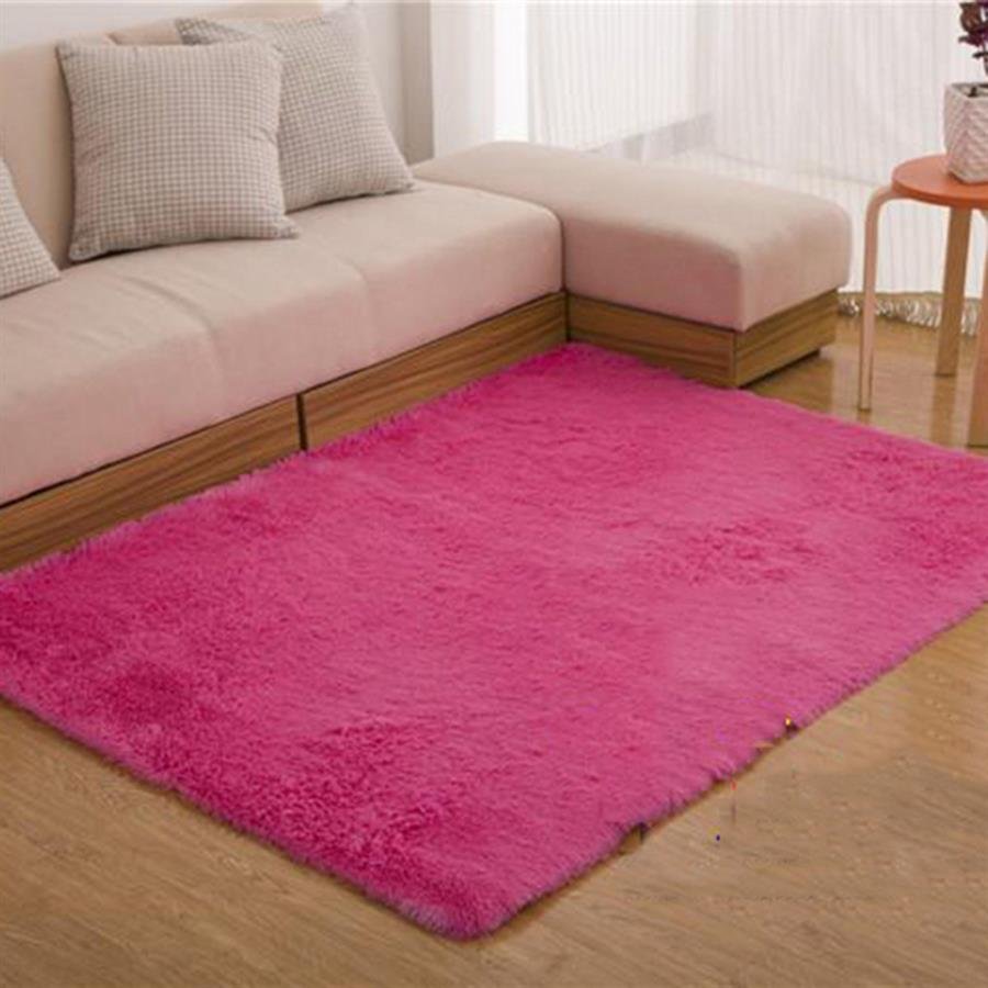 Vest Shaggy Plain Dark Pink Rugs (Pre-Order) [RG096]