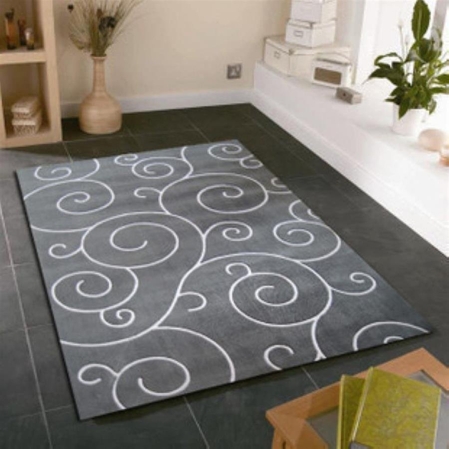 Luna Black Floral Rugs (Pre-Order) [RG091]