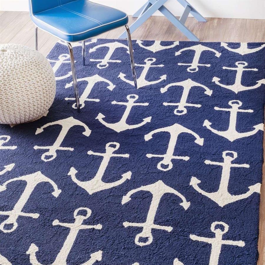 Vinci Nautical Anchor Blue Rugs (Pre-Order) [RG085]