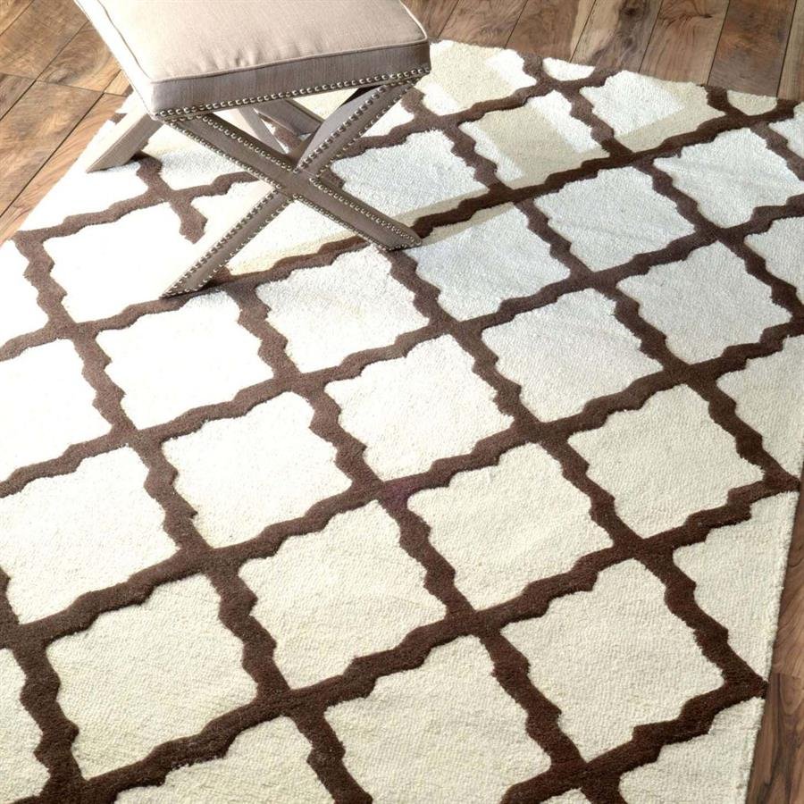 Shag Trellis Brown Rugs (Pre-Order) [RG072]