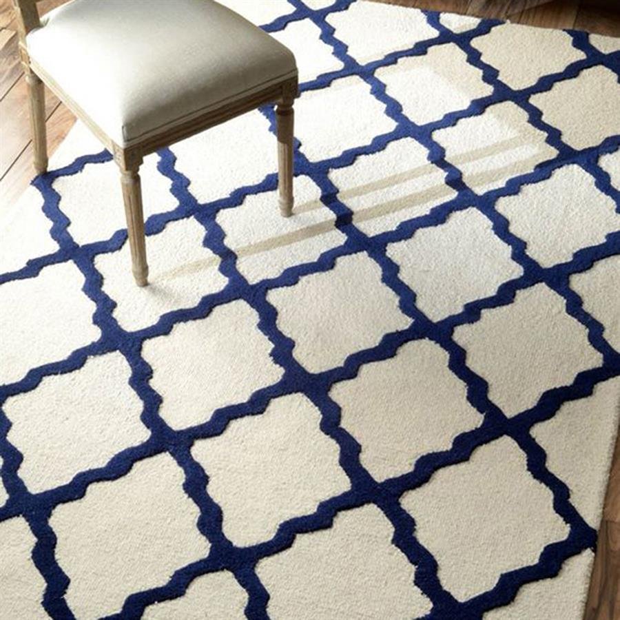 Shag Trellis White Rugs (Pre-Order) [RG071]