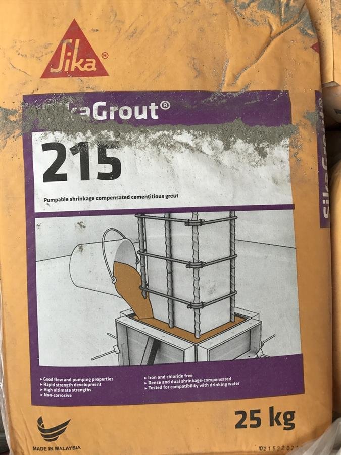Sika SikaGrout 215 Pumpable Shrinkage Compensated Cementitious Grout